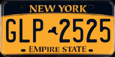 NY license plate GLP2525