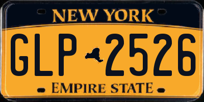 NY license plate GLP2526