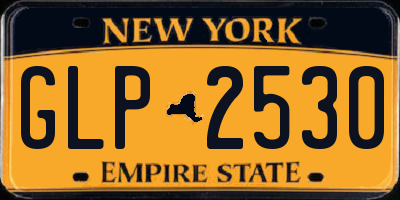 NY license plate GLP2530