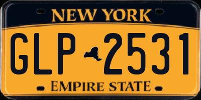 NY license plate GLP2531