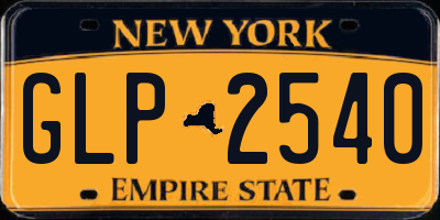 NY license plate GLP2540