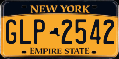 NY license plate GLP2542