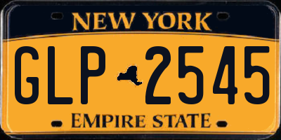 NY license plate GLP2545