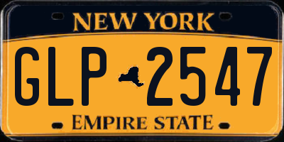 NY license plate GLP2547