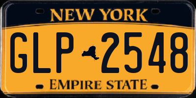 NY license plate GLP2548