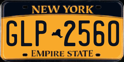 NY license plate GLP2560