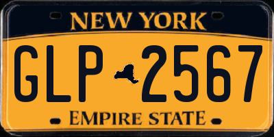 NY license plate GLP2567