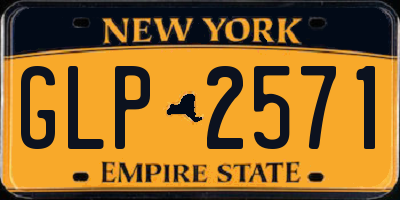 NY license plate GLP2571