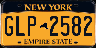 NY license plate GLP2582
