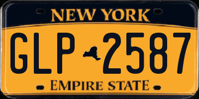 NY license plate GLP2587