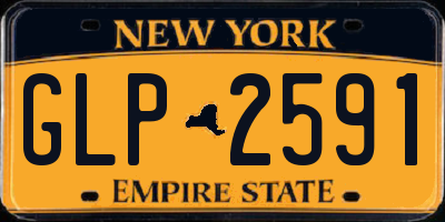 NY license plate GLP2591