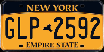 NY license plate GLP2592