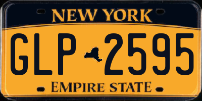 NY license plate GLP2595