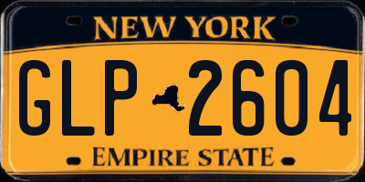 NY license plate GLP2604