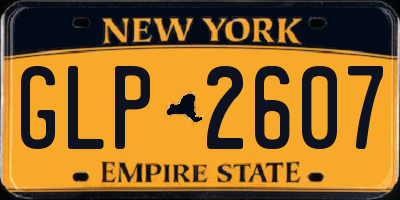 NY license plate GLP2607