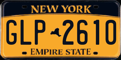 NY license plate GLP2610