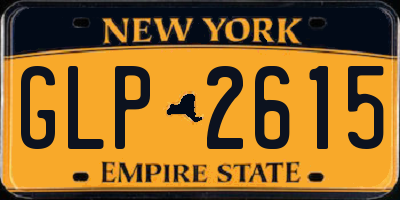 NY license plate GLP2615