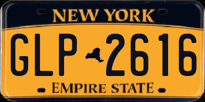 NY license plate GLP2616