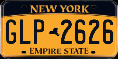 NY license plate GLP2626