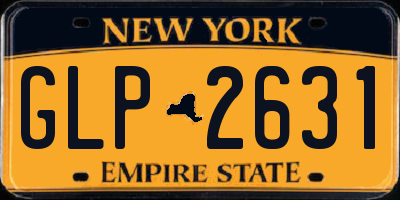 NY license plate GLP2631