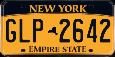NY license plate GLP2642