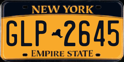 NY license plate GLP2645