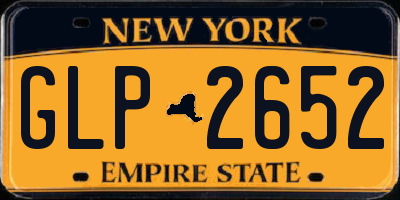 NY license plate GLP2652