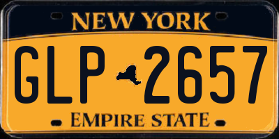 NY license plate GLP2657