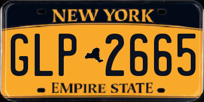 NY license plate GLP2665