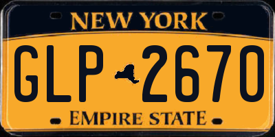 NY license plate GLP2670
