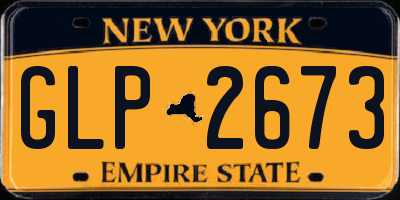 NY license plate GLP2673