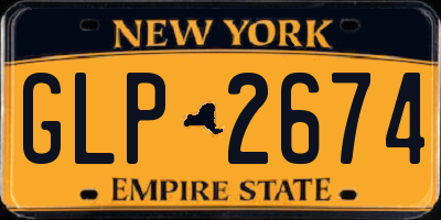 NY license plate GLP2674