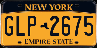 NY license plate GLP2675