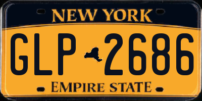 NY license plate GLP2686