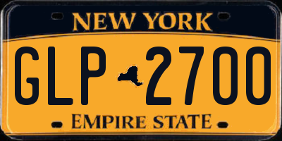 NY license plate GLP2700