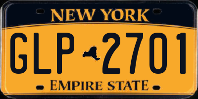NY license plate GLP2701