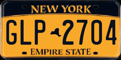 NY license plate GLP2704