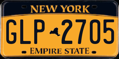 NY license plate GLP2705