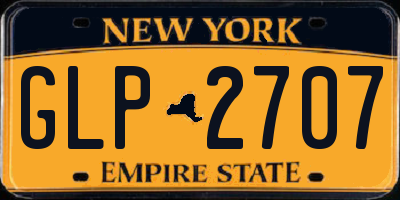 NY license plate GLP2707