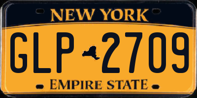 NY license plate GLP2709