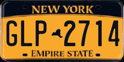 NY license plate GLP2714