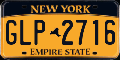 NY license plate GLP2716