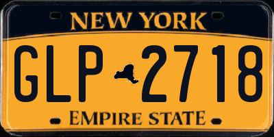 NY license plate GLP2718