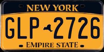 NY license plate GLP2726