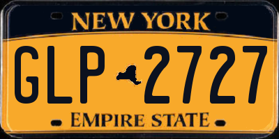 NY license plate GLP2727