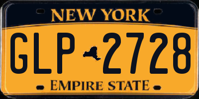 NY license plate GLP2728