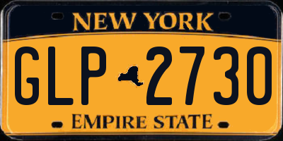 NY license plate GLP2730