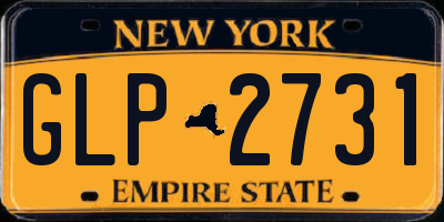 NY license plate GLP2731