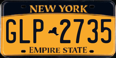 NY license plate GLP2735