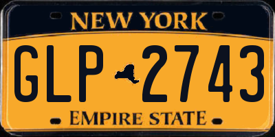NY license plate GLP2743